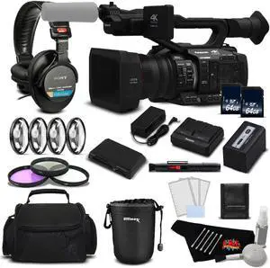 Panasonic AG-UX180 4K Premium Professional Camcorder International Version Deluxe Bundle