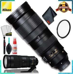 Nikon AF-S NIKKOR 200-500mm f/5.6E ED VR Camera Lens (Intl Model) + UV Filter Kit + Cleaning Kit