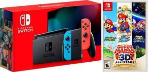 Nintendo Switch 32GB Console Neon with Super Mario 3D All Stars Bundle