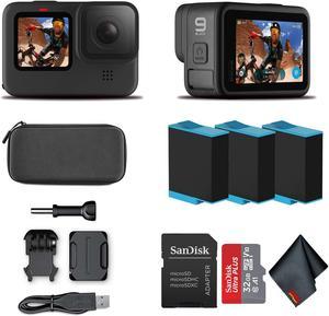 GoPro HERO9 Black  Waterproof Action Camera  32GB Card and 2 Extra HERO9 Batteries