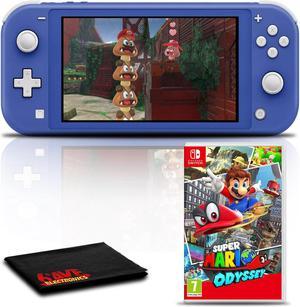 Nintendo Switch Lite Blue Gaming Console Bundle with Super Mario Odyssey