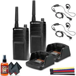 2 x Motorola RMU2040 On-Site 2-Way Radio (RMU2040) - 2 Pack With Mic  Starter Bundle