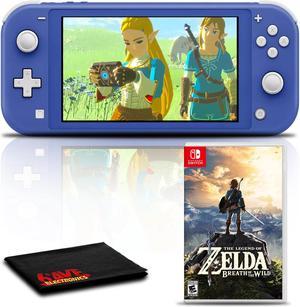 Nintendo Switch Lite Blue Gaming Console Bundle with Zelda Breath of the Wild