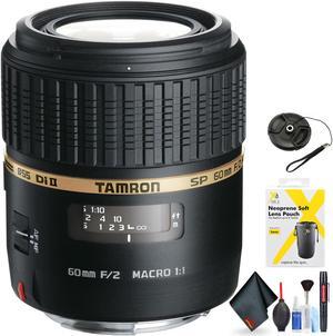 Tamron SP 60mm f/2 Di II 1:1 Macro Lens for Sony A for Sony A Mount + Accessories (International Model with 2 Year Warra