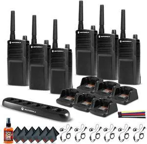 6 x Motorola RMU2040 On-Site 2-Way Radio (RMU2040) - 6 Pack With Mics  Supreme Bundle