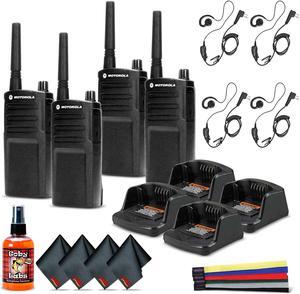 4 x Motorola RMU2040 On-Site 2-Way Radio (RMU2040) - 4 Pack With Mic  Ultimate Bundle