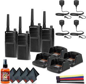 4 x Motorola RMU2040 On-Site 2-Way Radio (RMU2040) - 4 Pack With Mic Bundle