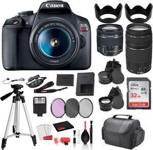 Canon EOS Rebel T7 Digital SLR Camera with 1855mm Lens and EF 73300mm SanDisk 32gb SD  3PC Filter Kit  MORE