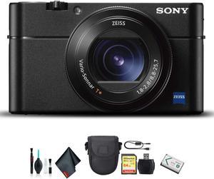 Sony Cybershot DSCRX100 VA Camera DSCRX100M5AB With Soft Bag 64GB Memory Card Card Reader  Plus Essential Accessories