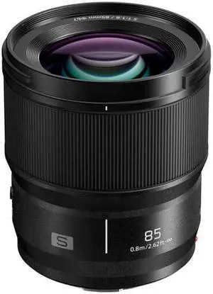 PANASONIC LUMIX S Series Camera Lens, 85mm F1.8 L Mount Interchangeable Lens for Mirrorless Full Frame Digital Cameras, S-S85, Black