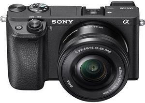 Sony Alpha a6300 Mirrorless Camera with 16-50mm Lens Black ILCE6300L/B With Sony 55-210mm Lens, Soft Bag, Additional Battery, 64GB Memory Card, Card Reader , Plus Essential Accessories