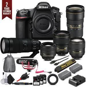 Nikon D850 Digital SLR Camera Master Lens Set. + Mic, 3x 64GB Memory Cards, Extended Warranty, and Much More (Intl Model)