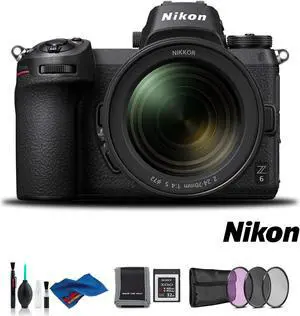 Nikon Z 6 Mirrorless Digital Camera with 24-70mm Lens and 32GB Memory Kit