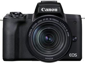 Canon EOS M50 Mark II Mirrorless Camera with 15-45mm Lens (Black) with Free  Acc. 4728C006 B