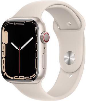 Apple Watch Series 7 GPS + Cellular 45mm Starlight Aluminum Case with Starlight Sport Band - Regular