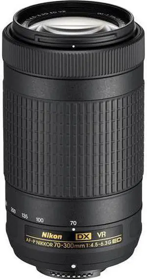 Nikon AF-P DX NIKKOR 70-300mm f/4.5-6.3G ED VR Lens for Nikon DSLR Cameras-International Model