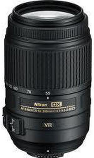 Nikon 55-300mm f/4.5-5.6G ED VR AF-S DX Nikkor Zoom Lens for Nikon Digital SLR (White Box) + 3 Piece Filter Kit w/Case + Lens Pouch + Microfiber Cleaning Cloth + Lens Pen Cleaner + Accessory Saver Bun