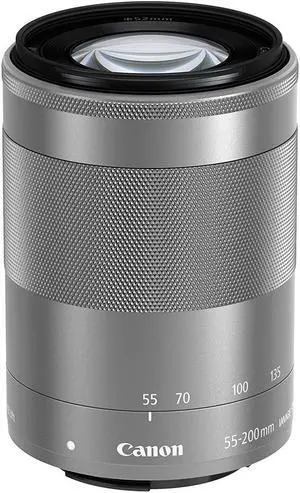 Canon EF-M 55-200mm f/4.5-6.3 Image Stabilization STM Zoom Lens (Silver)