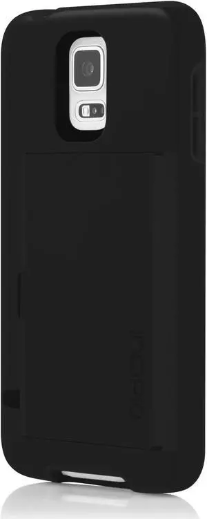 Incipio Stowaway Credit Card Case for Samsung Galaxy S5 - Retail Packaging - Black/Black