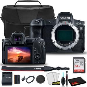 Canon EOS R Mirrorless Digital Camera (Body Only) (3075C002) +  EOS Bag +  Sandisk Ultra 64GB Card + Clean and Care Kit (International Model)