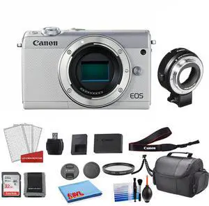 Canon M100 Camera Body (Kit Box) with Lens Adapter ? International Model