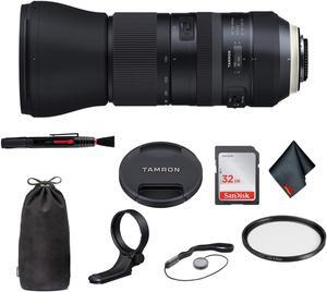 Tamron SP 150-600mm f/5-6.3 Di VC USD G2 for Nikon F International Model - Bundle with 95mm UV Filter + 32 GB Memory Car