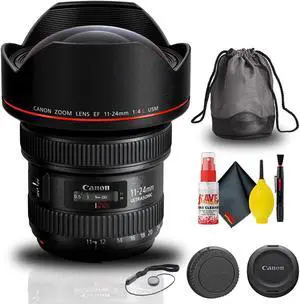 Canon EF 11-24mm f/4L USM Lens (9520B002) + Cap Keeper + Cleaning Kit Base Bundle