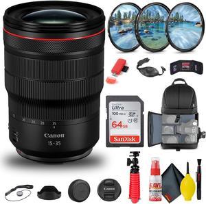 Canon RF 15-35mm f/2.8L IS USM Lens (3682C002) + Filter Kit + BackPack + More