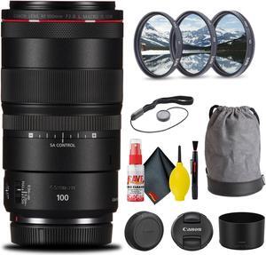 Canon RF 100mm f/2.8L Macro IS USM Lens (4514C002) + Filter Kit Base Bundle