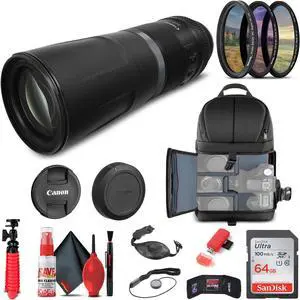 Canon RF 800mm f/11 IS STM Lens (3987C002) + BackPack + 64GB Card + More