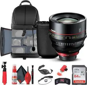 Canon CN-E 135mm T2.2 L F Cinema Prime Lens (EF Mount) (8326B001) + More