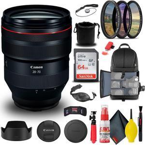 Canon RF 28-70mm f/2L USM Lens (2965C002) + BackPack + 64GB Card + More