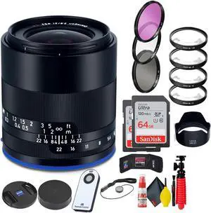 Zeiss Loxia 21mm f/2.8 Lens for Sony E Mount + (2)64GB SD Card Bundle