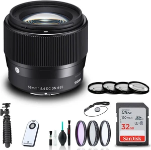 Sigma 56mm f/1.4 DC DN Contemporary Lens for Canon EF-M + 32GB SD Card Bundle Sigma 56mm f/1.4 DC DN Contemporary Lens for Canon EF-M + 32GB SD Card Bundle