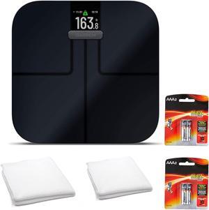 Garmin Index S2 Smart Scale with Wireless Connectivity-Black With Accessories Bundle