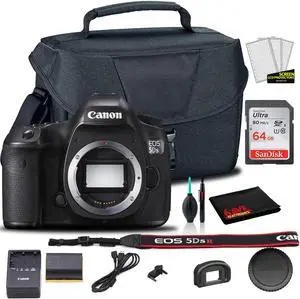 Canon EOS 5DS R DSLR Camera (Body Only) (0582C002) +  EOS Bag +  Sandisk Ultra 64GB Card + Cleaning Set And More (International Model)