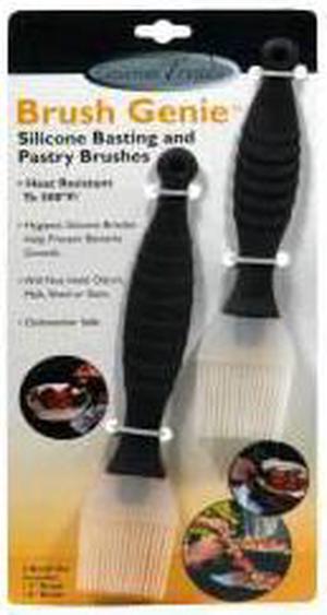 Brush Genie Set of 2 Silicone Basting and Pastry Brushes