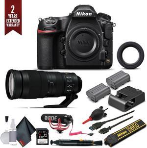 Nikon D850 Digital SLR Camera W/ Nikon AF-S FX NIKKOR 200-500mm f/5.6E ED Lens, Mic, Extra Battery, and More. (International Model) Starter Bundle