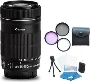 Canon Ef-s 55-250mm F/4-5.6 Is Autofocus Lens Kit for Canon EOS Rebel T1i(500d), T2i(550d), T3, T3i(600d) Dslr Cameras