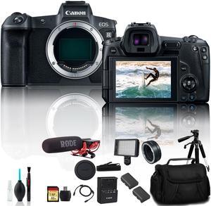 Canon EOS R Mirrorless Digital Camera 3075C002 With Extra Battery, Canon EF Mount Adapter, Canon Bag, 32GB Memory Card, Rode Mic and More