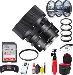 Sigma 45mm f/2.8 DG DN Contemporary Lens for Sony E With Accessories