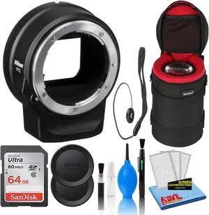 Nikon FTZ Lens Mount Adapter for Z-Lens (4185) Intl Model Bundle with SD Card