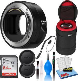 Nikon FTZ II Lens Mount Adapter for Z-Lens (4264) Intl Model Bundle + SD Card