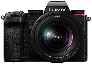 Panasonic LUMIX S5 Full Frame Mirrorless Camera + LUMIX S 20-60mm F3.5-5.6 Lens, L-Mount, 5-Axis Dual I.S, DC-S5KK (Black) (International Model)