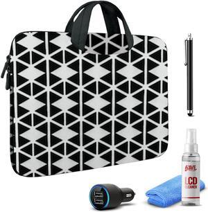 Tablet Essential Accessory Bundle with Black/White Sleeve