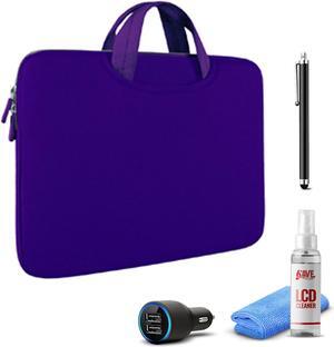 Tablet Essential Accessory Bundle with Purple Sleeve