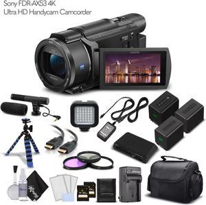 Sony FDR-AX53 4K Ultra HD Handycam Camcorder. - Professional Bundle