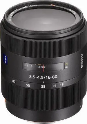 Sony 16-80mm f/3.5-4.5 Carl Zeiss Vario-Sonnar T DT Zoom Lens for Sony Alpha Digital SLR Camera