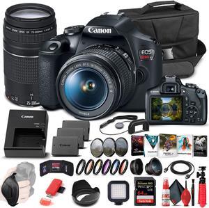 Canon EOS Rebel T7 DSLR Camera W/ 18-55mm and 75-300mm Lenses - Advanced Bundle