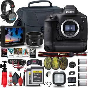 Canon EOS-1D X Mark III DSLR Camera (Body Only) (3829C002) + 4K Monitor + Extra Battery